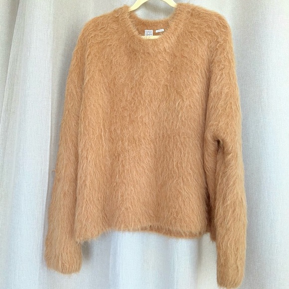 Toteme Boxy Alpaca Blend Knit Long Sleeve Oversized Sweater M/L - Picture 3 of 13